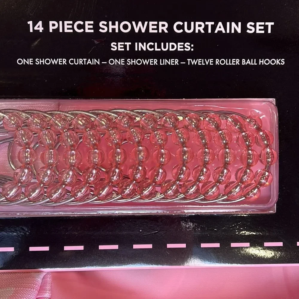 NWT Betsey Johnson shower curtain set